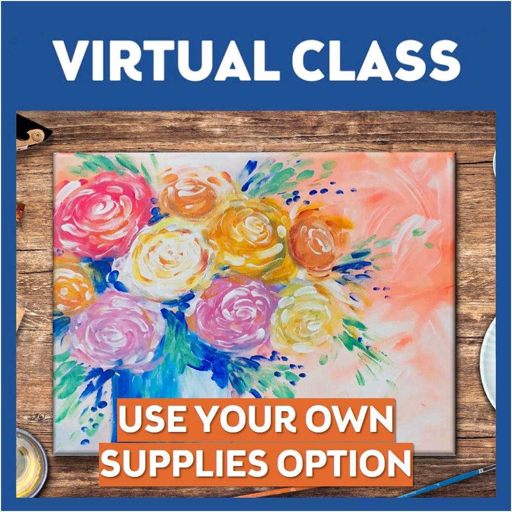 Pinot's Poppin' Peonies Brushless Virtual Class Only