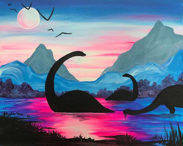 Dinosaurs at Dusk