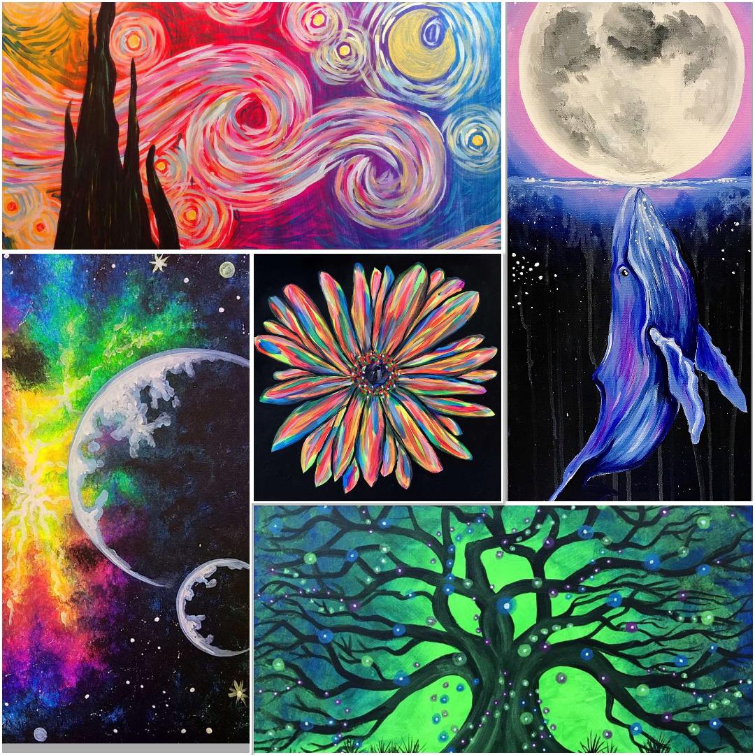 Take Your Art to a New Dimension with Black Light Painting at Your Local  Studio! - Pinot's Palette