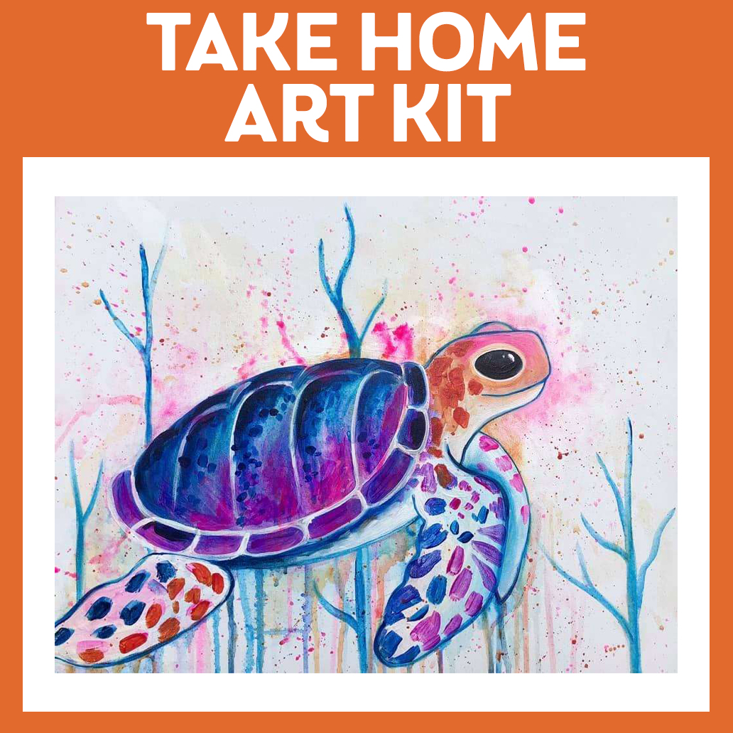 SERENE SEA TURTLE TAKE HOME ART KIT - ORDER IN ONLINE SHOP - PICK UP AT STUDIO MON 4/6, 11-3:00