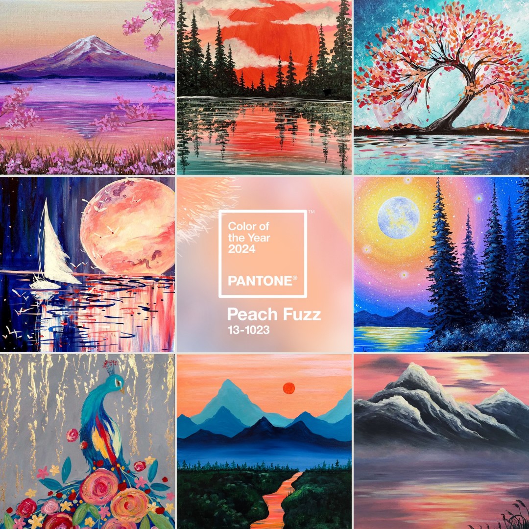 Explore the Beauty of 2024: Painting with Pantone's Color of the Year - Peach Fuzz!
