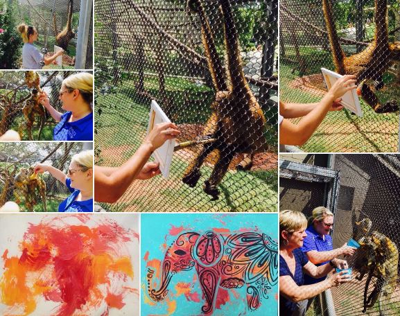 painting with monkeys