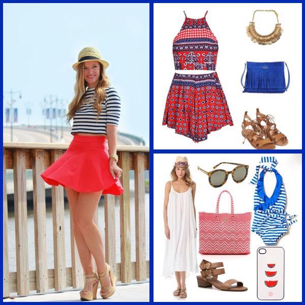 red white and blue day outfits