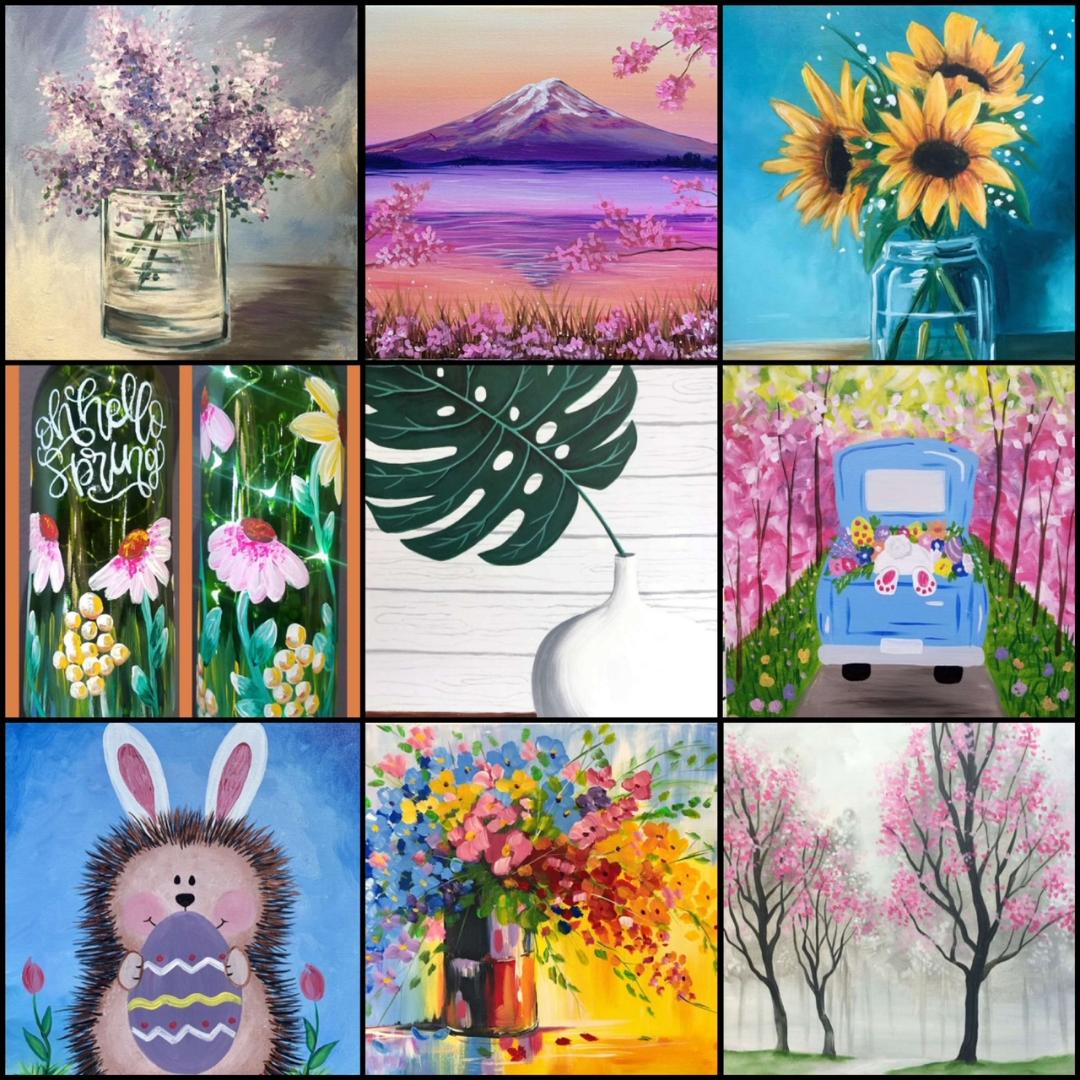Sip and Paint Your Way into Spring: Upcoming Spring-Themed Artwork You’ll Love! 
