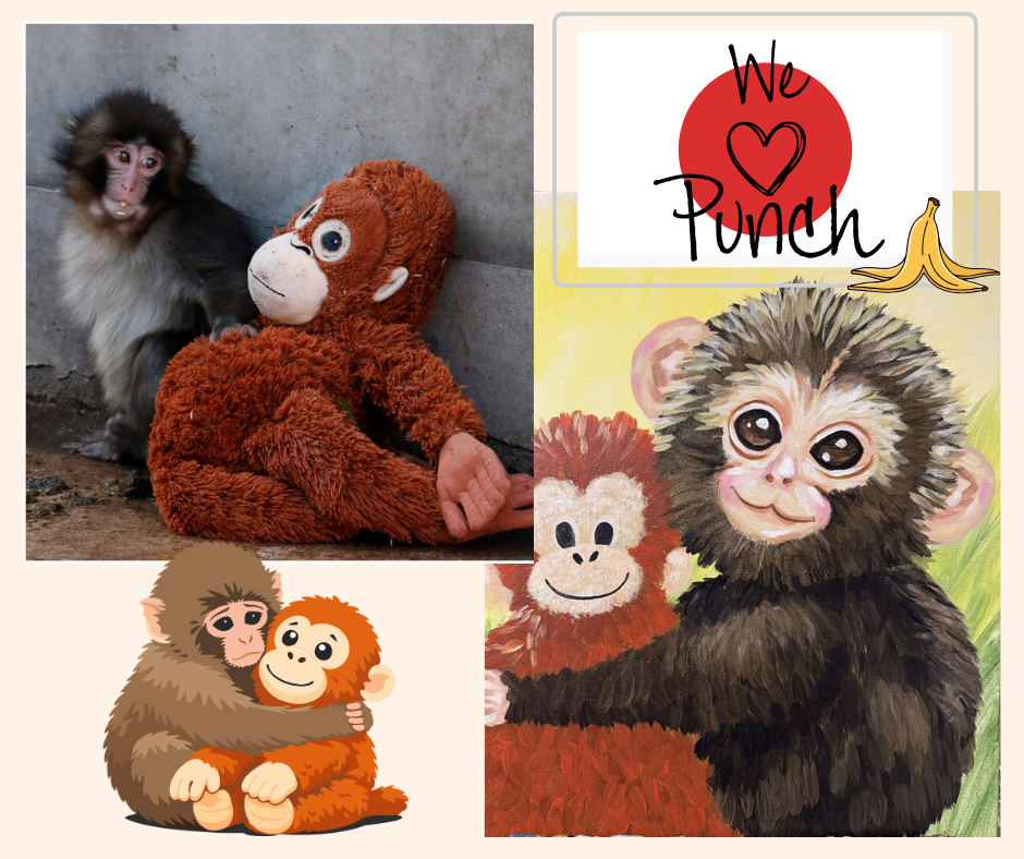 ‘Punch’, the Monkey: From Viral Sensation to Canvas Creation