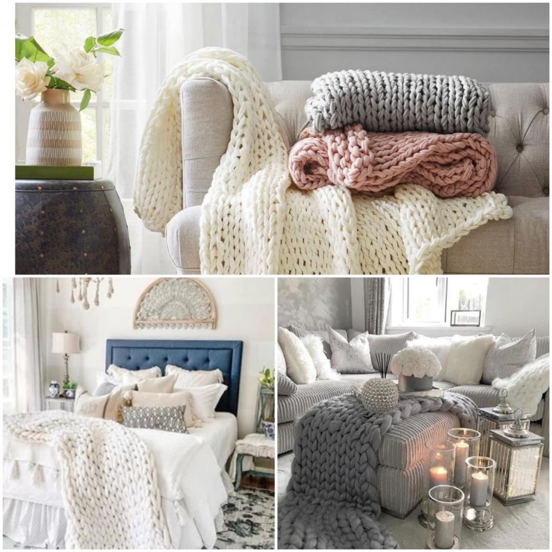 Ways To Incorporate DIY Chunky Blankets Into Your Living Space