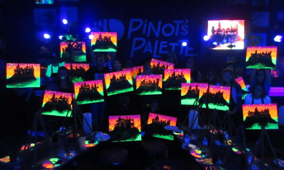 Join Us To Paint Under The Glow Of The Black Lights!!! - Pinot's Palette