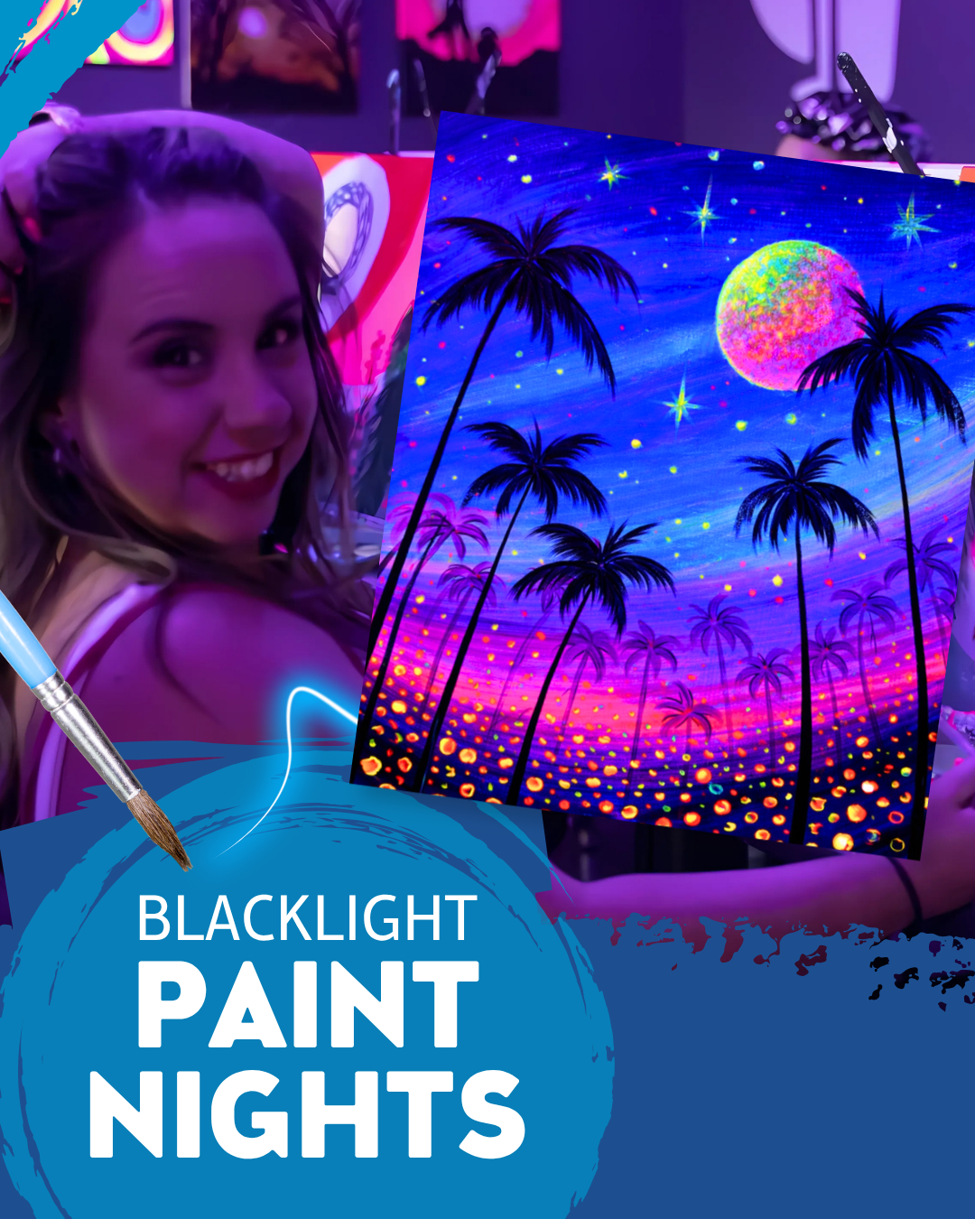 Blacklight Tropical Sunset