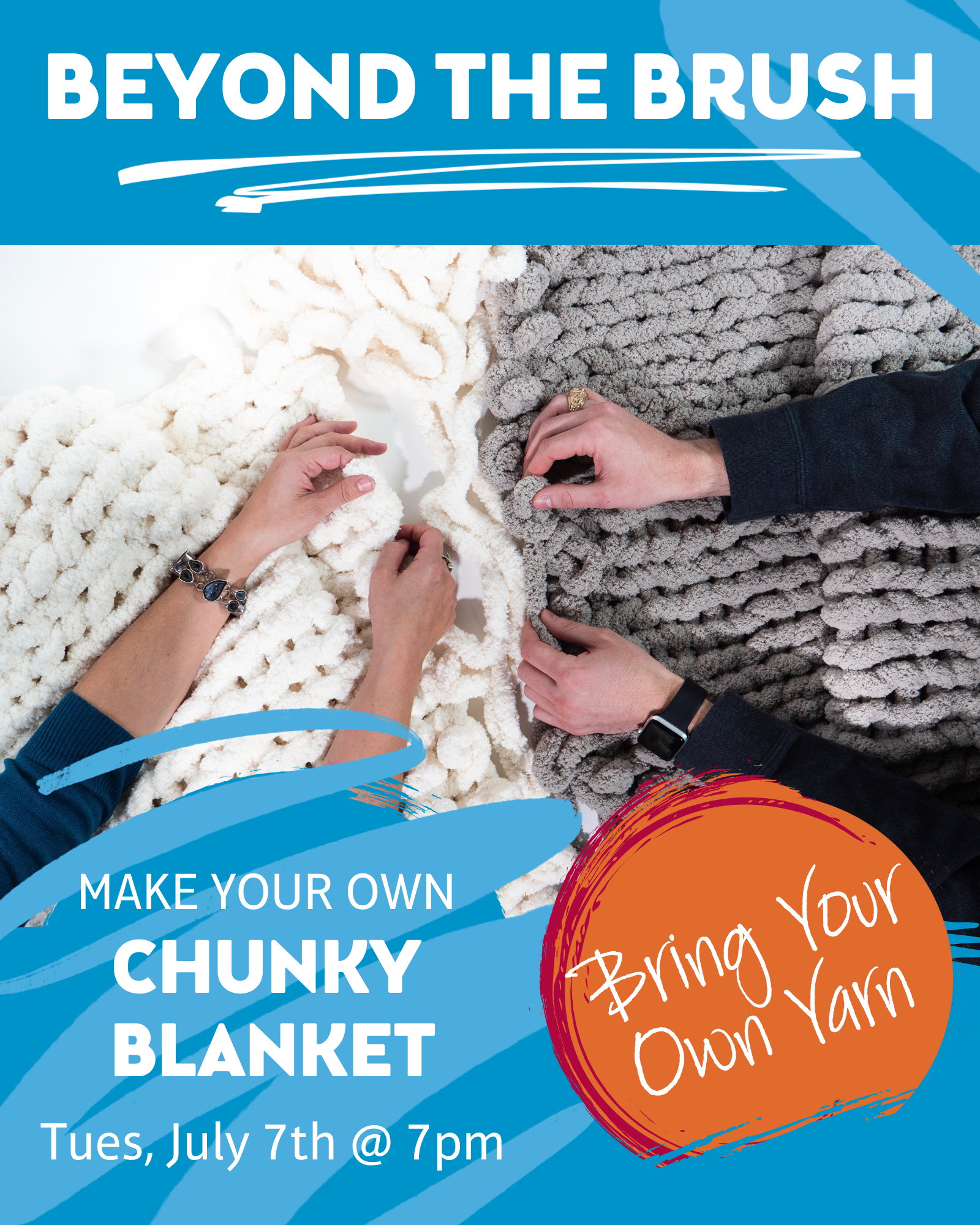 Chunky Knit Blanket - Bring Your Own Yarn