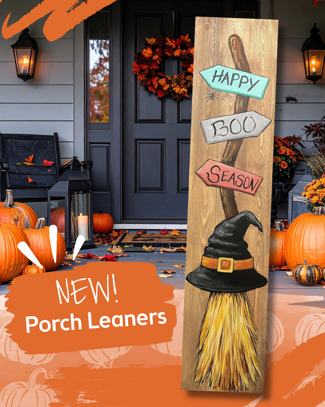 Happy Boo Season Porch Leaner