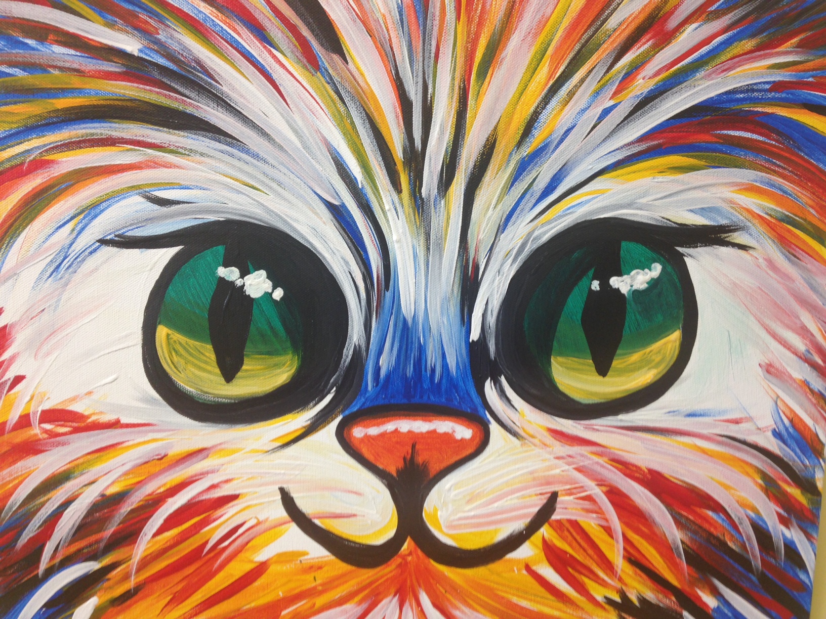 Кот рисунок цветной. Разноцветный кот. Рисунки разноцветные. Кошка цветными карандашами. Кошка с разноцветной мордой.