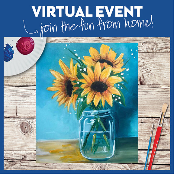 LIVE VIRTUAL CLASS - Sunflowers in a Glass