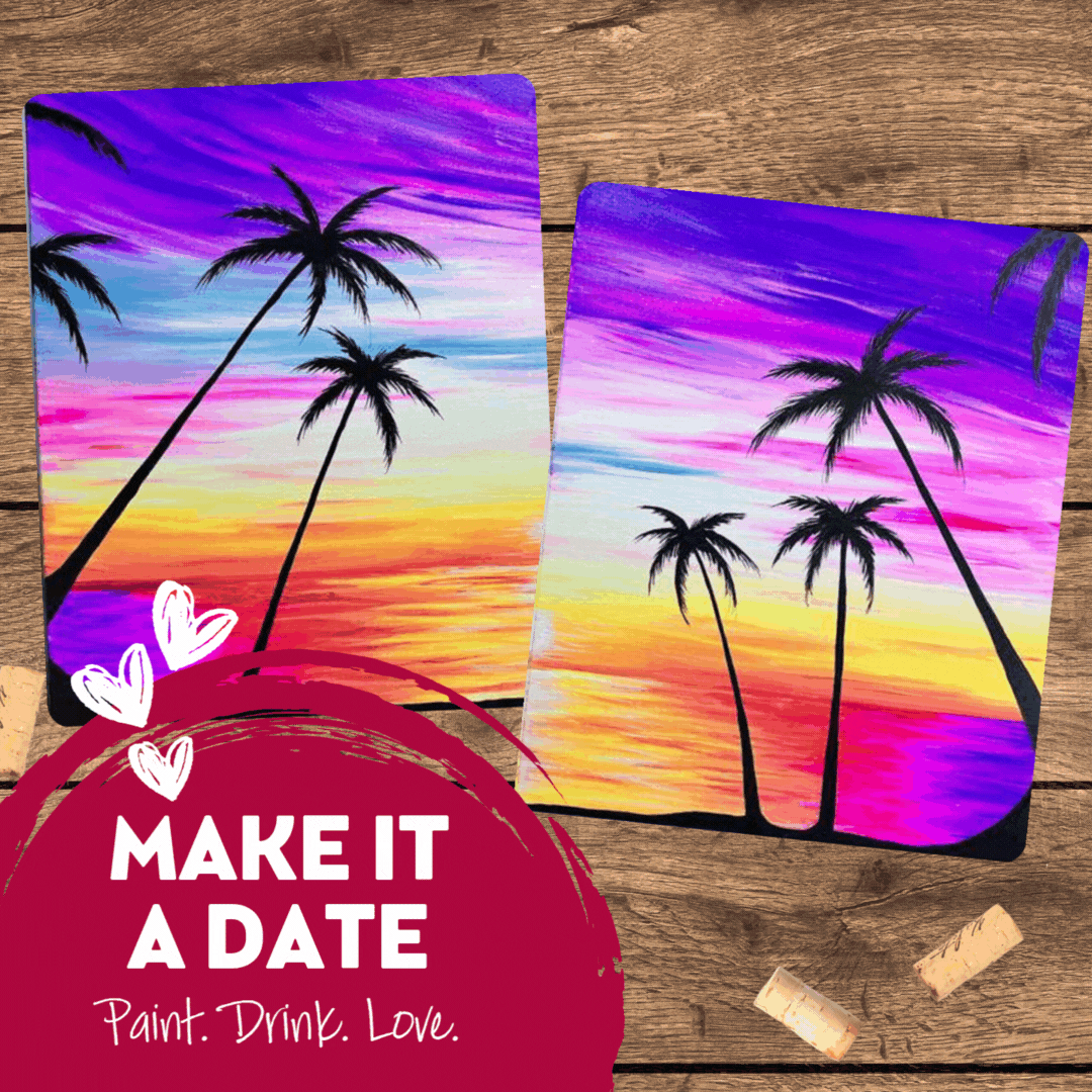 Date Night Painting! Two canvases make one big painting!