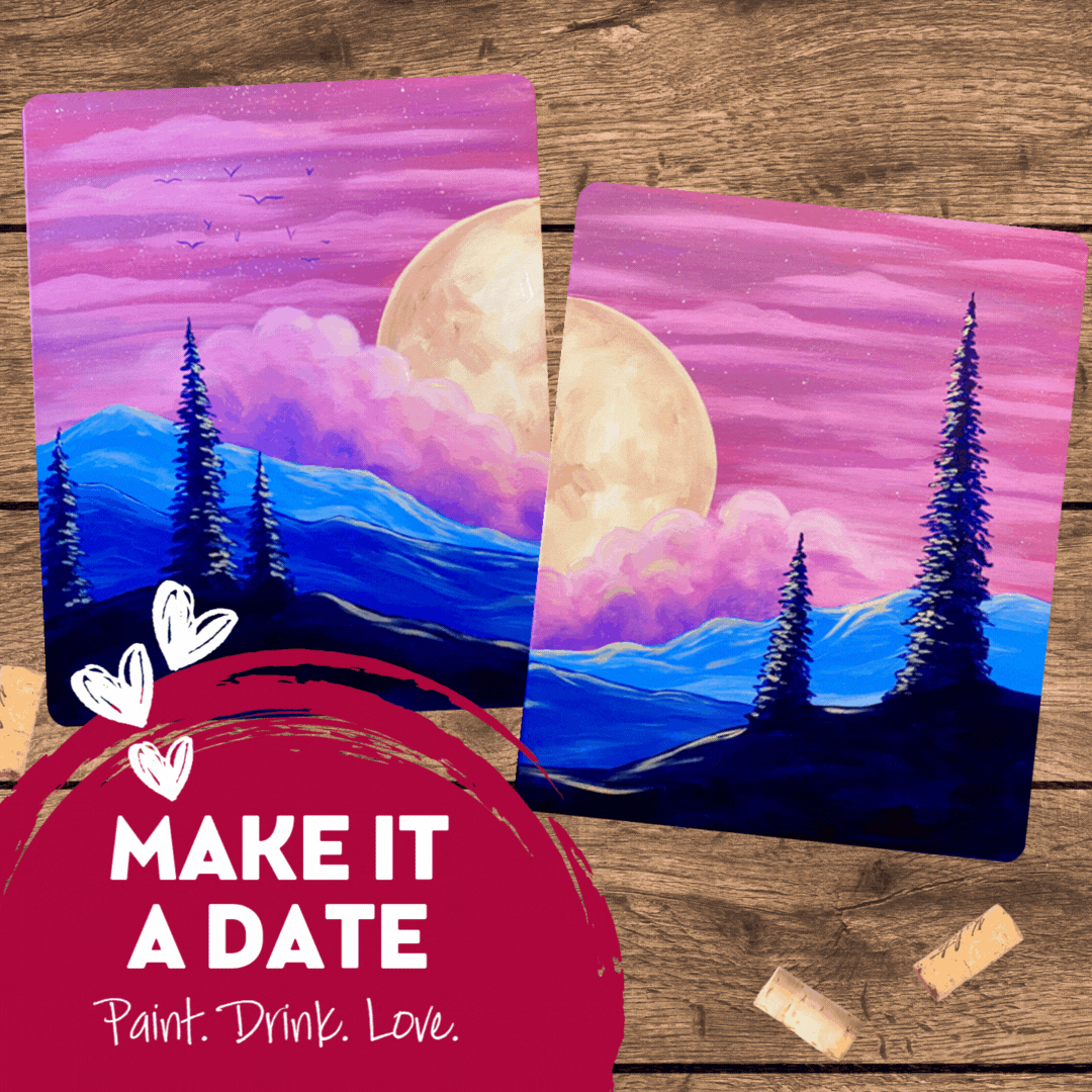 Date Night Painting! Two canvases make one big painting!
