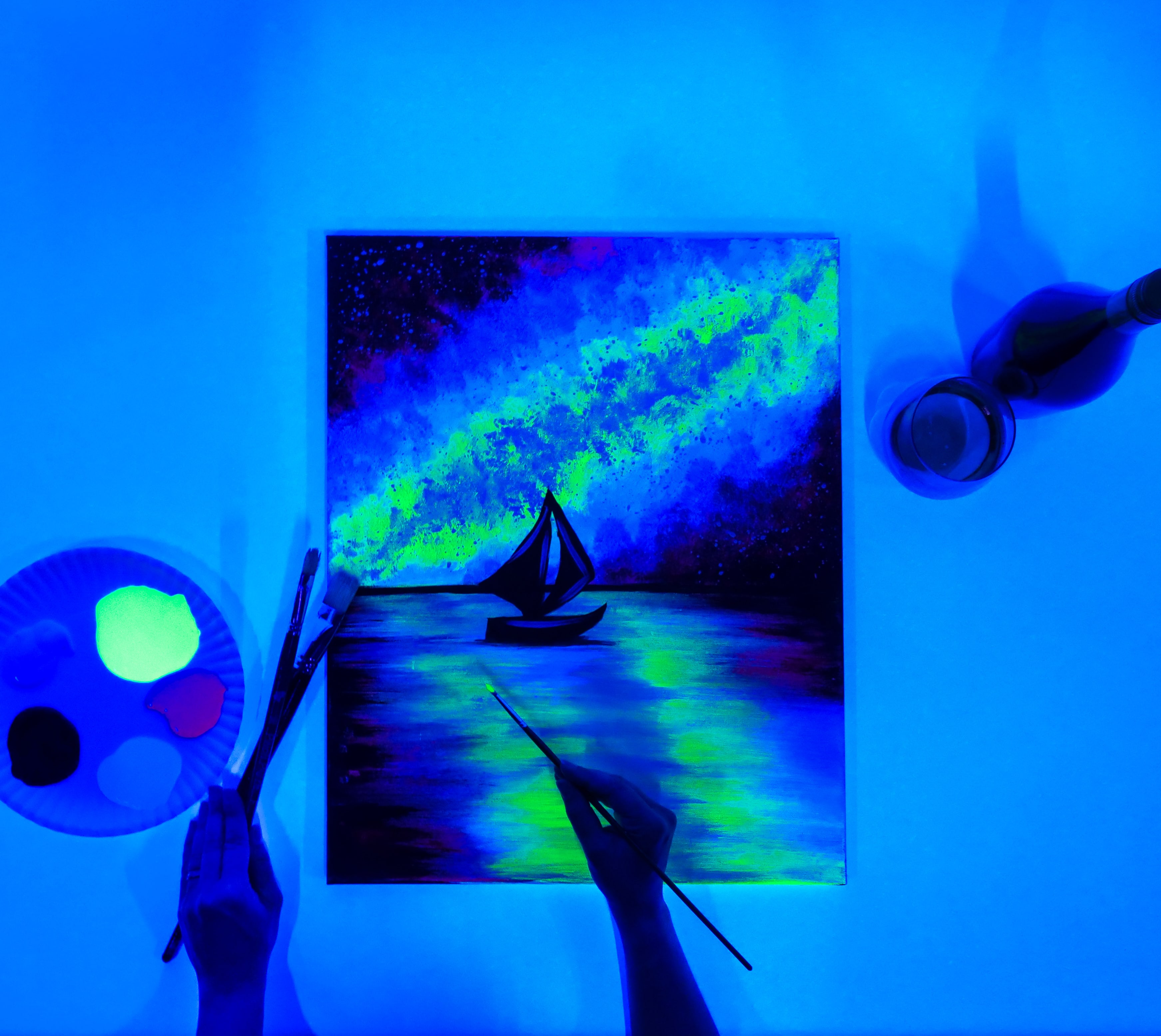 using black light paint