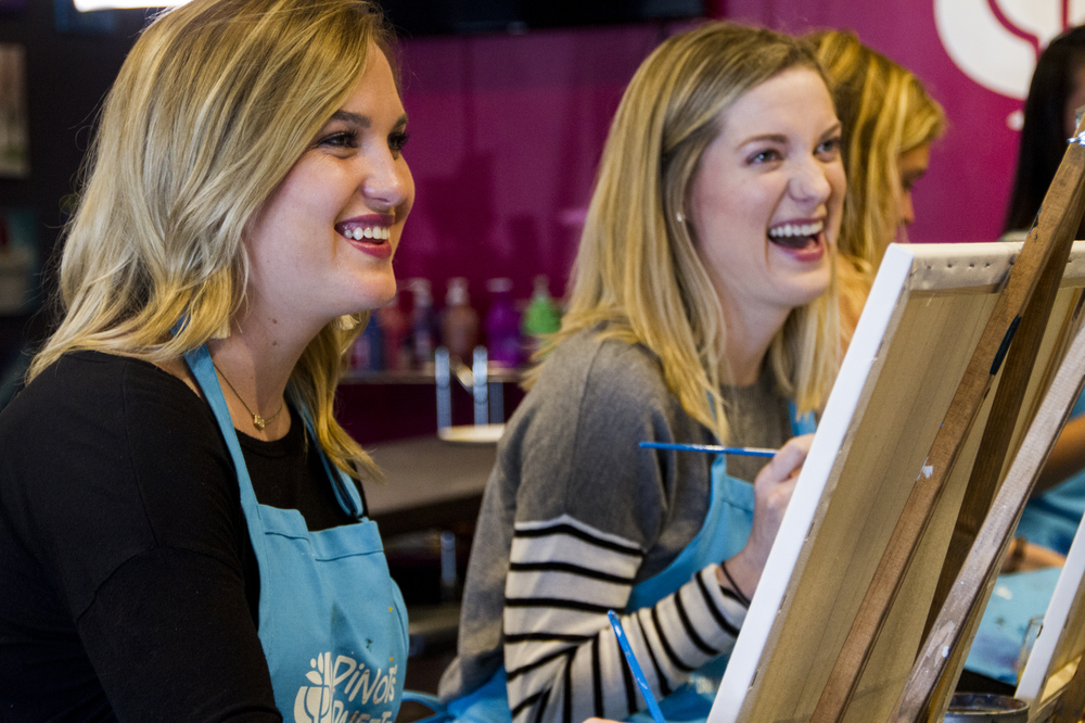 women at a paint party