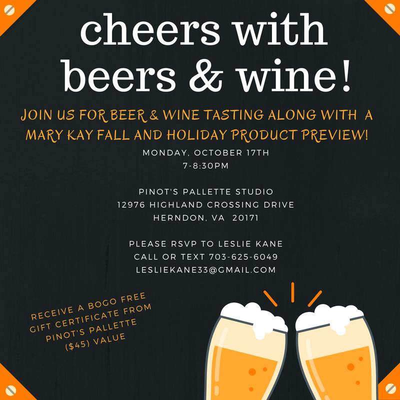 Cheers with Beers! (and wine)  Mary Kay event
