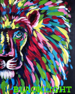 Wild Colorful Lion