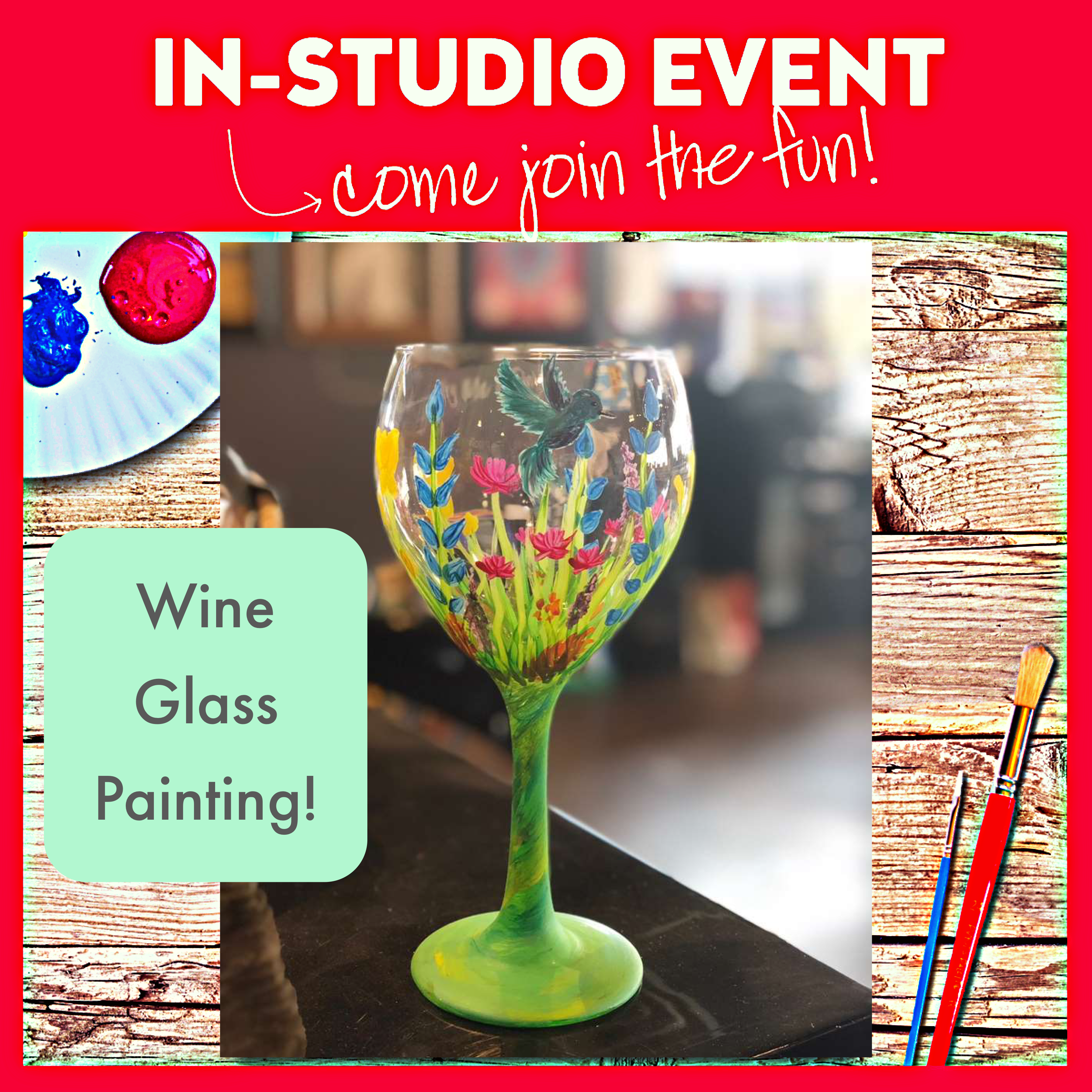 Set of 2 Wine Glasses!