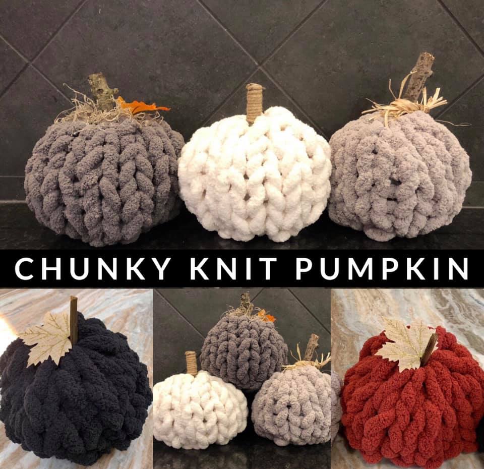 Make 3 knit Pumpkins!! 