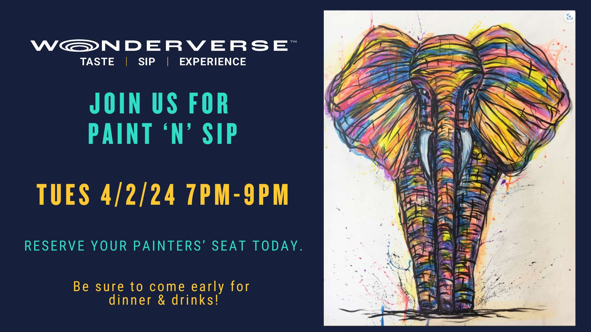 Paint, Sip & Play! Includes $20 Playing Card 