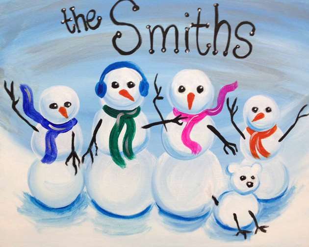 Personalized Snowman Family