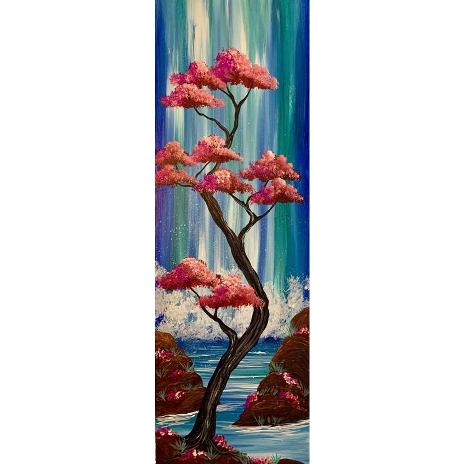 Cascading Falls on Canvas