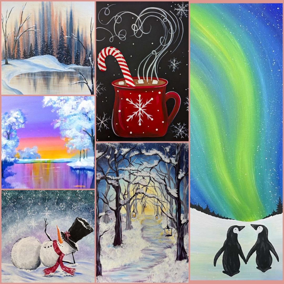 A Creative Start To The New Year: Pinot's Palette's Winter-Themed Classes 