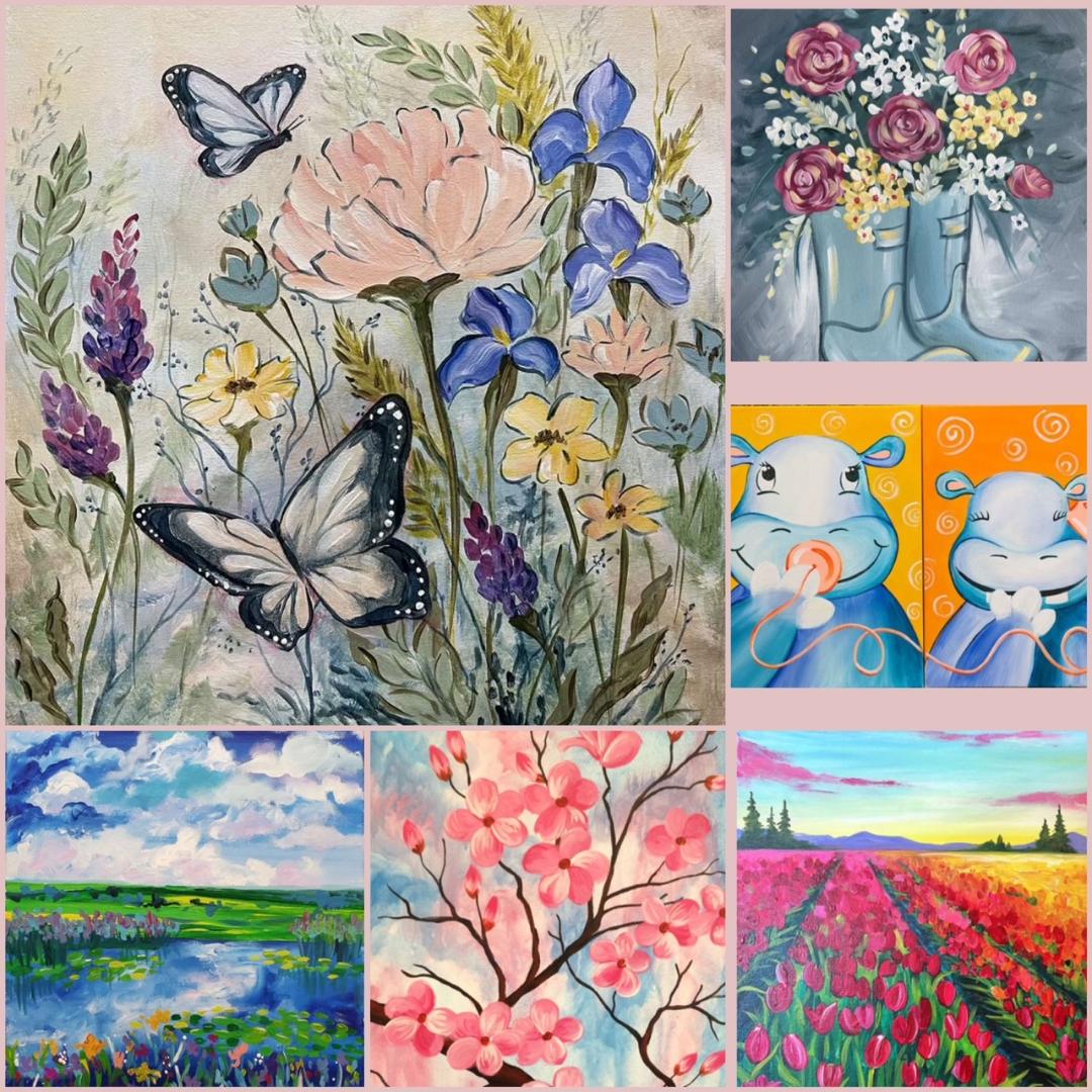 Thinking Outside the Box for Mother's Day? Consider a Painting Class at Pinot's Palette for a Memorable Celebration!