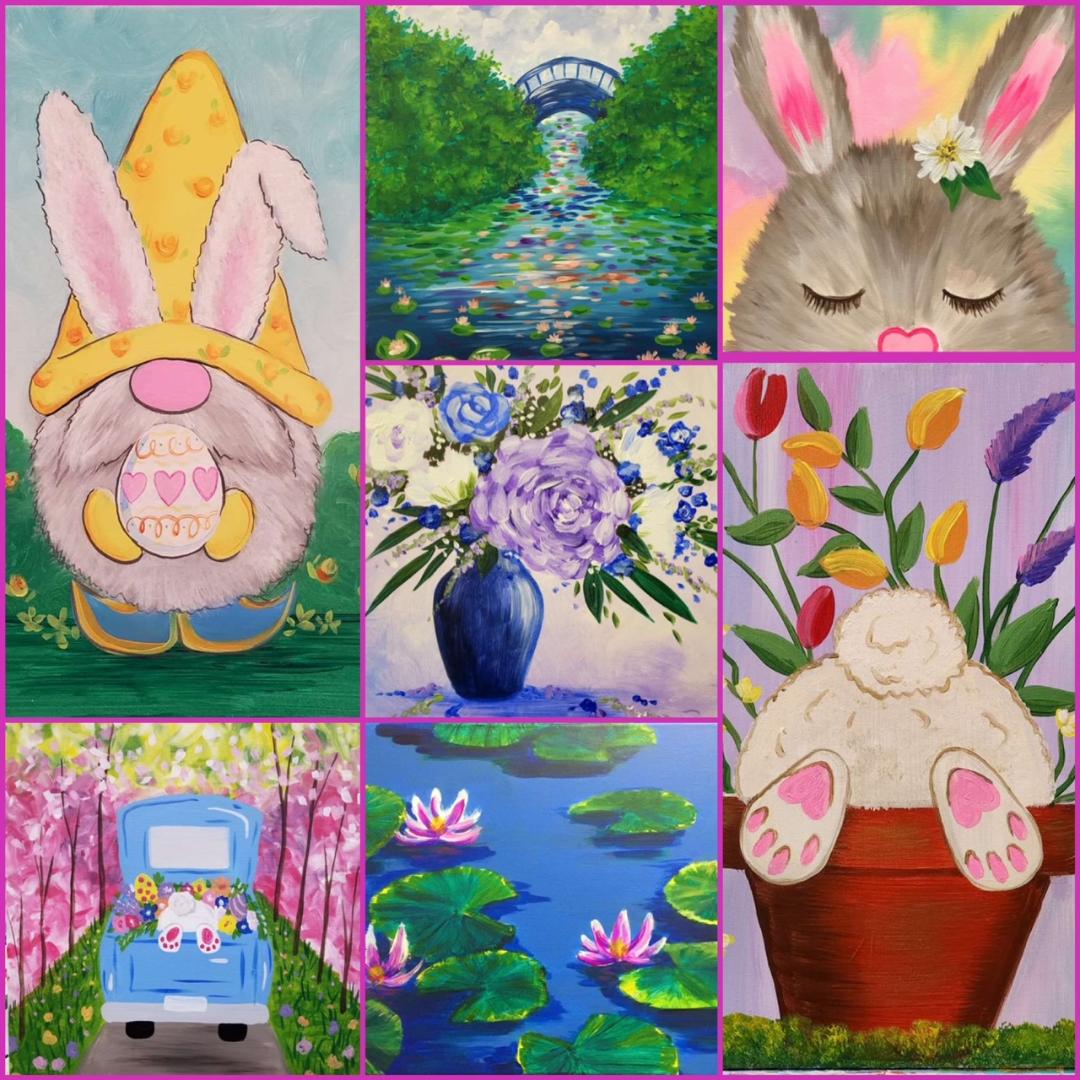 Easter Hues and Spring Views: Painting Magic at Pinot's Palette