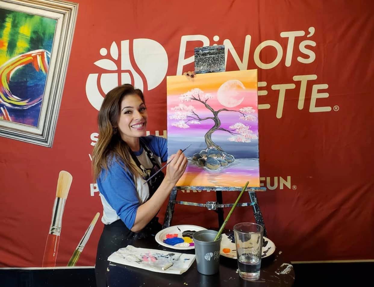 Painting and Sipping and Laughing, Oh, My! A Pinot’s Palette Experience 