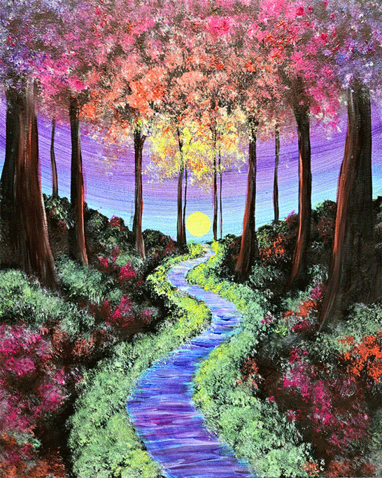 Glowing Fluorescent Forest