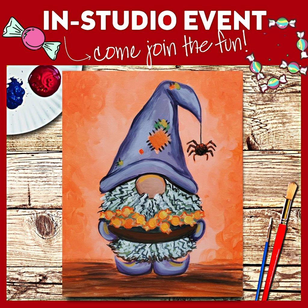 Fun Halloween Painting of a Gnome Paint at Home Kits available