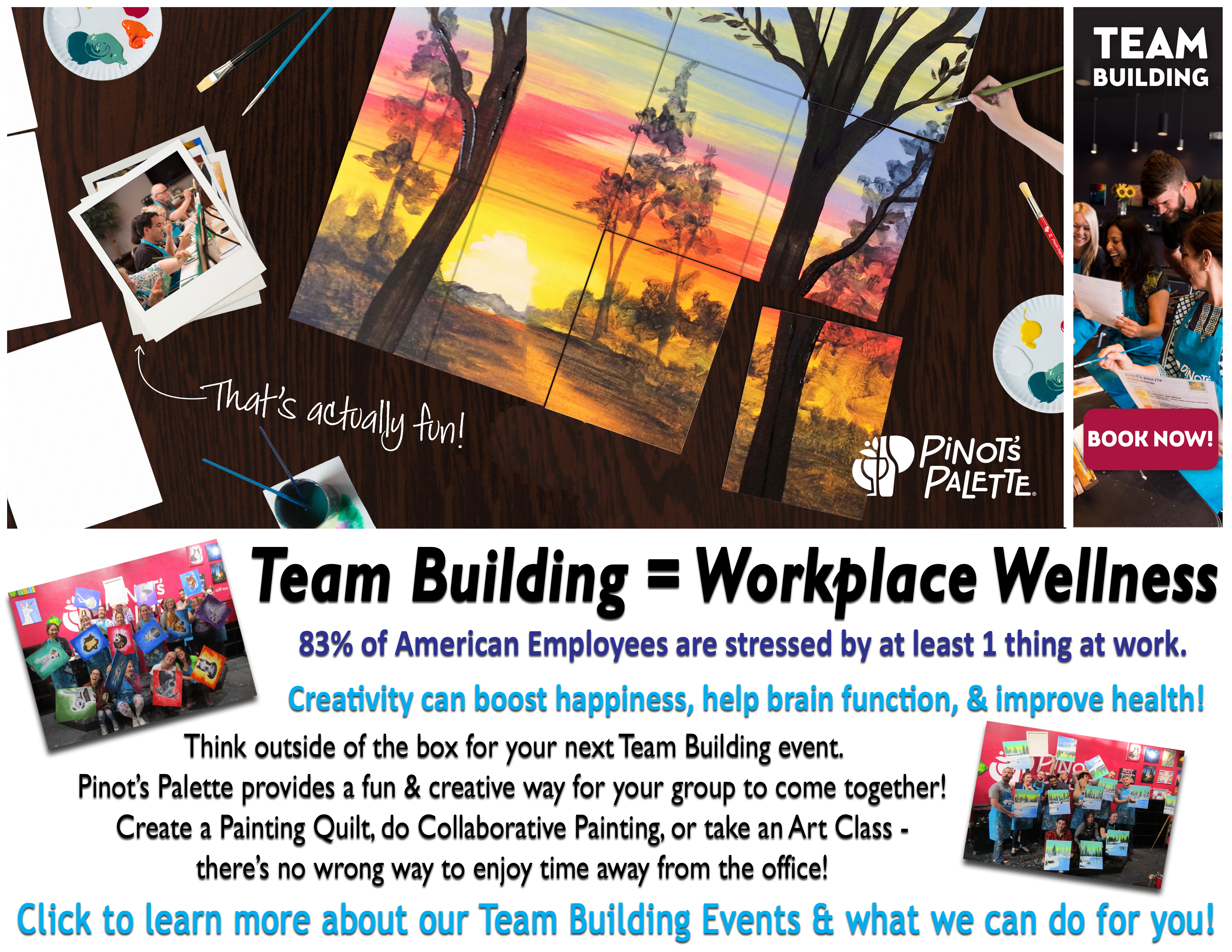 Team Building = Workplace Wellness! - Pinot's Palette