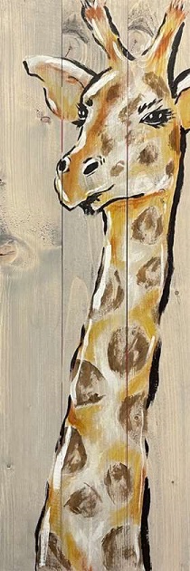 Wood Board Giraffe