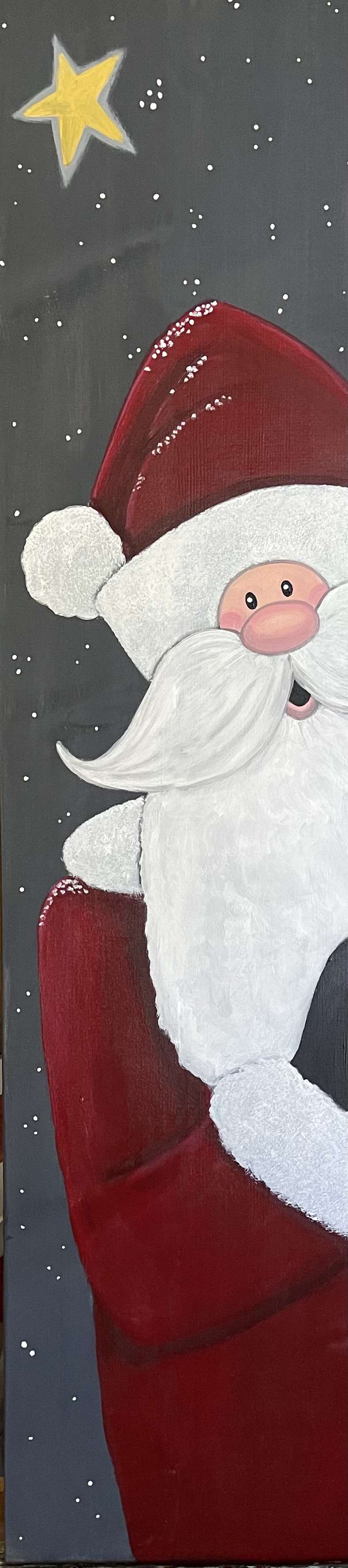 Peeping Santa Porch Leaner