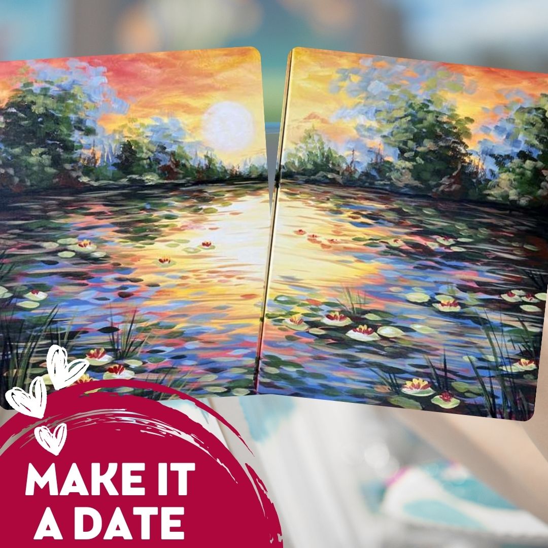 Monet’s Water Lilies at Sunset