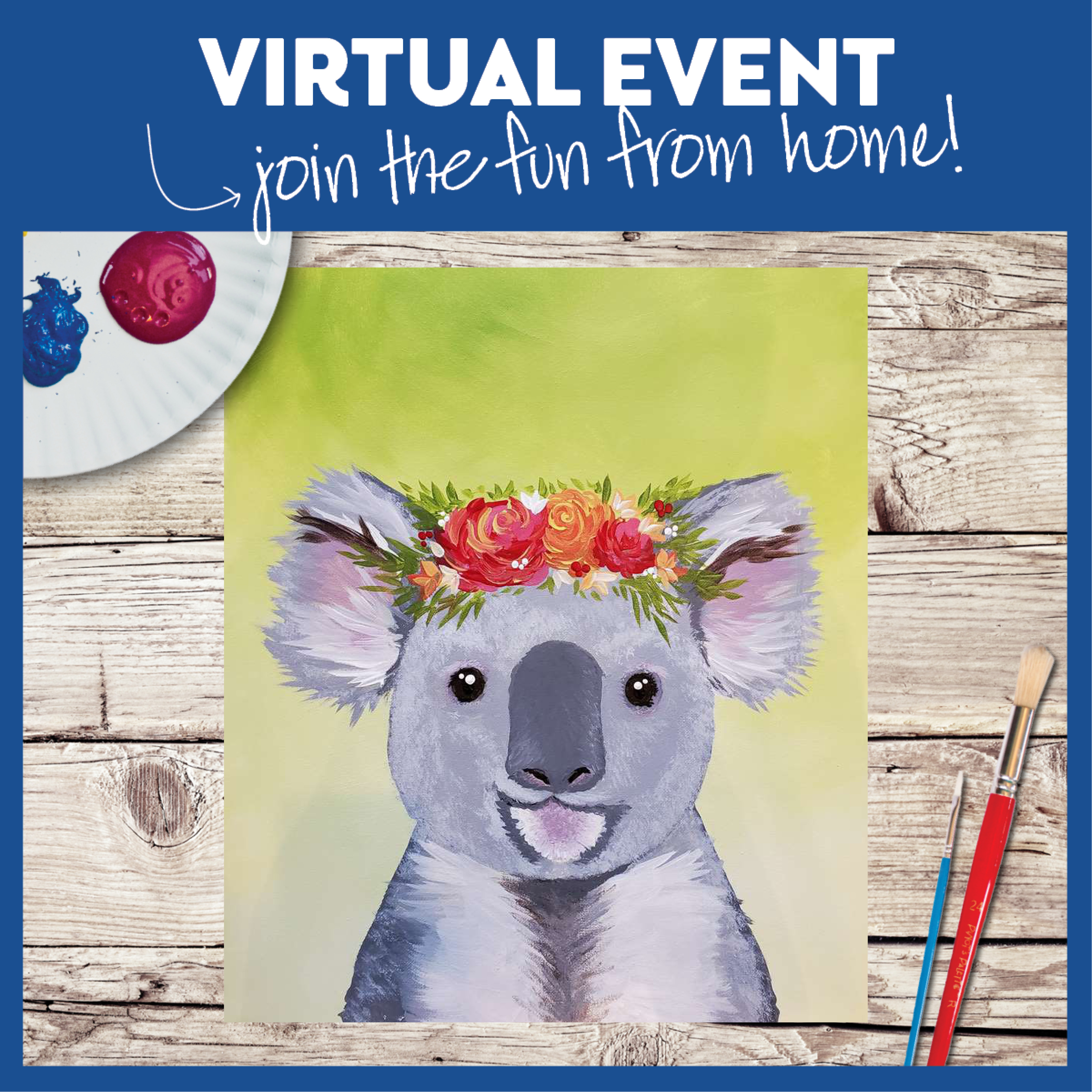 LIVE VIRTUAL CLASS-KOALA CUTIE-PROVIDE YOUR OWN SUPPLIES