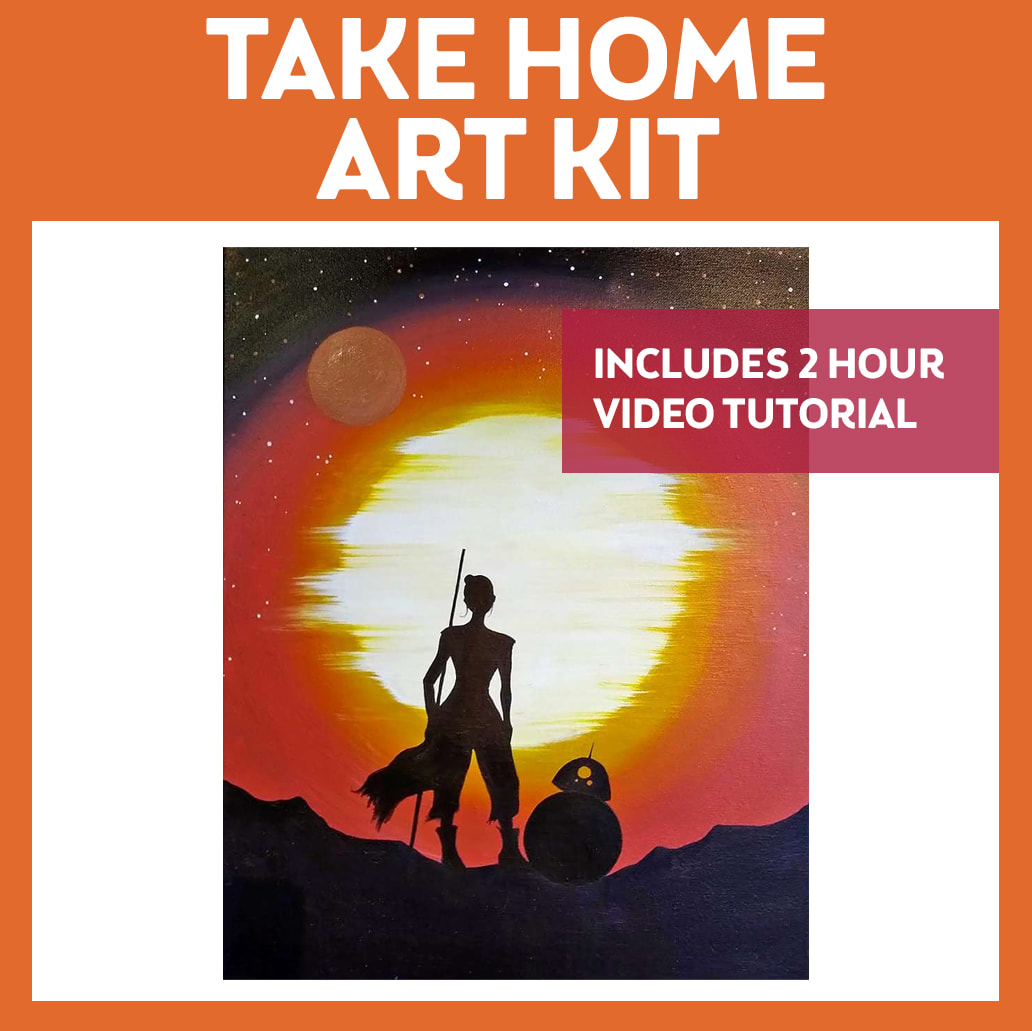 TAKE HOME ART KIT & VIDEO TUTORIAL - PICKUP SUN 1-3PM