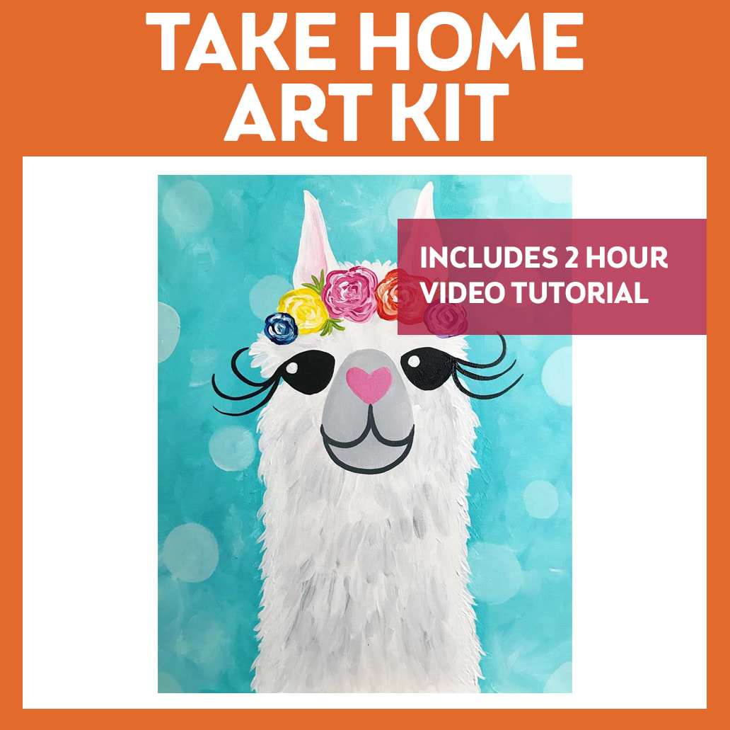 Llama Rama - TAKE HOME ART KIT WITH VIDEO TUTORIAL