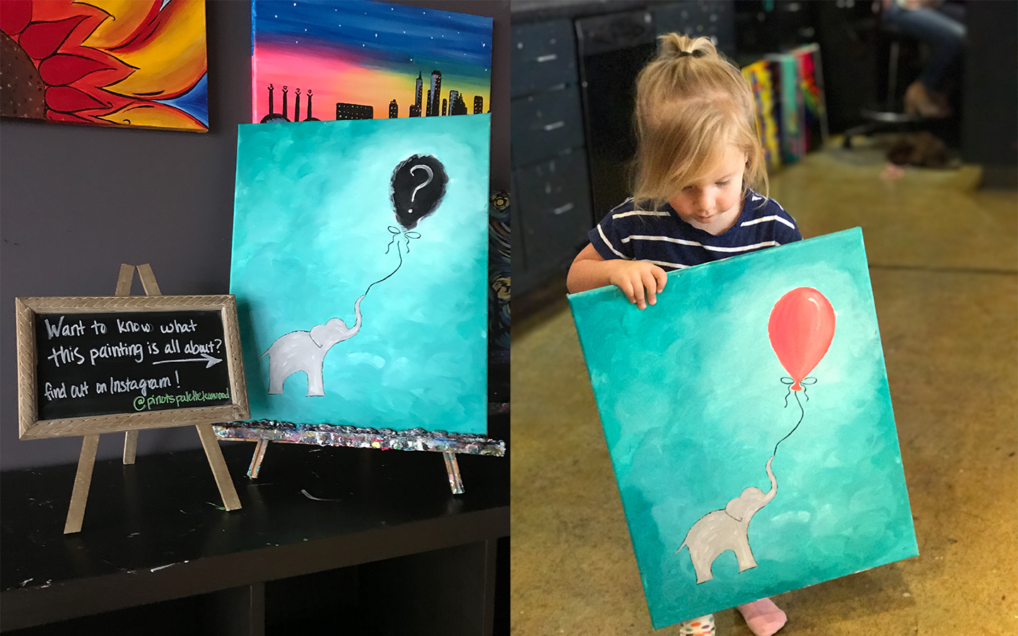 Gender Reveal Painting