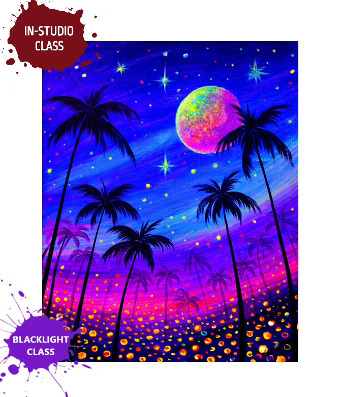Blacklight Tropical Sunset