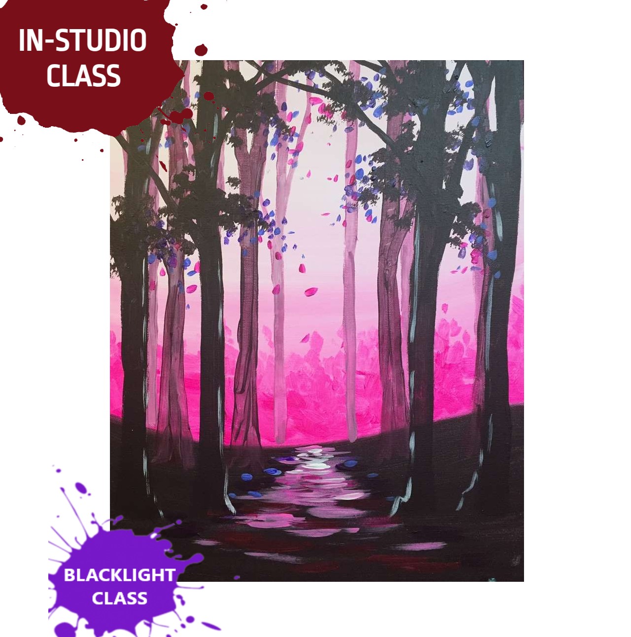 BLACK LIGHT PAINTING - Indoor Class
