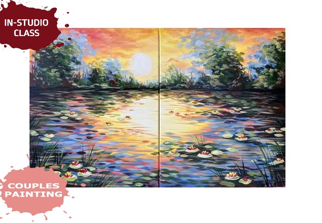 Monet’s Water Lilies at Sunset