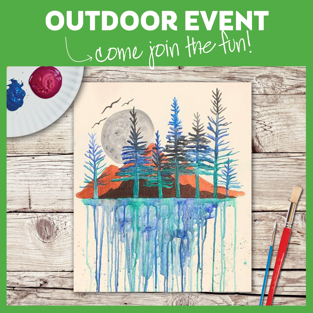 LIVE IN-PERSON EVENT OUTDOORS OF OUR STUDIO