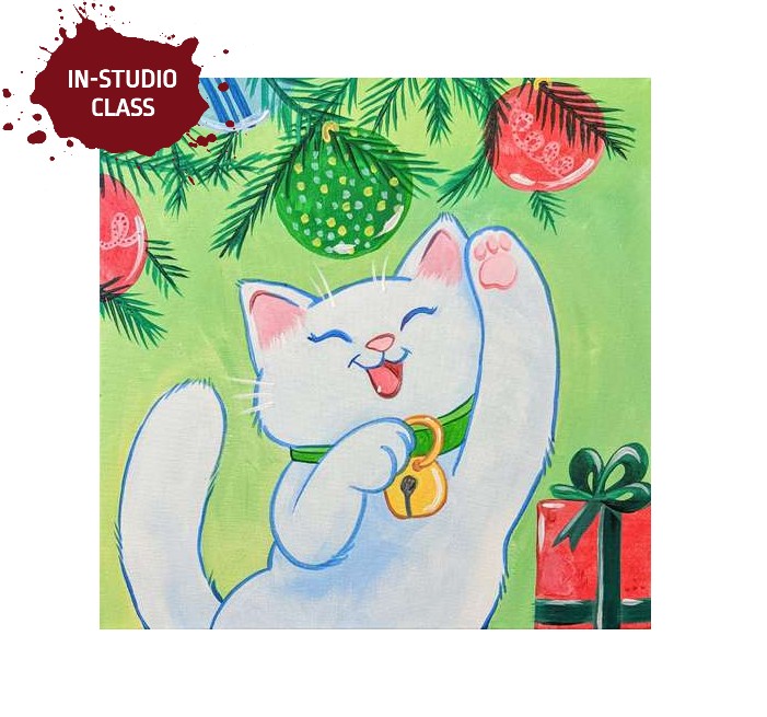 Playful Christmas Kitty 