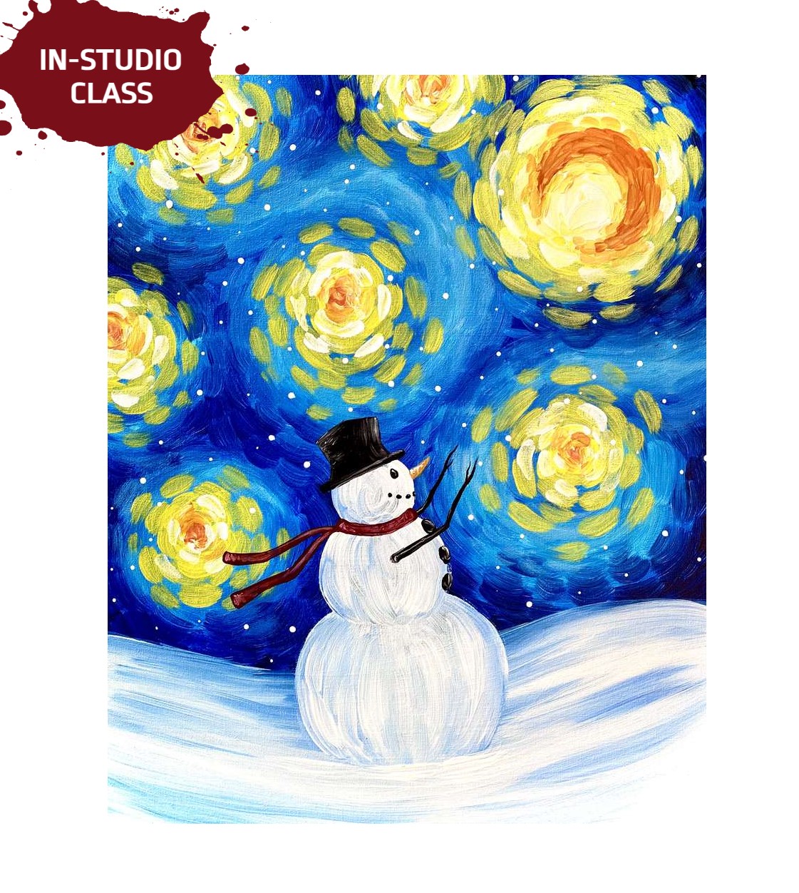 Starry Night Snowman