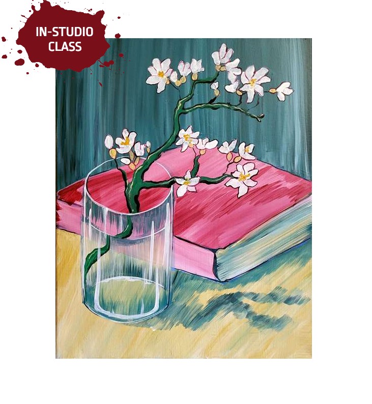 Van Goghs' Almond Branch in a Glass with a Book