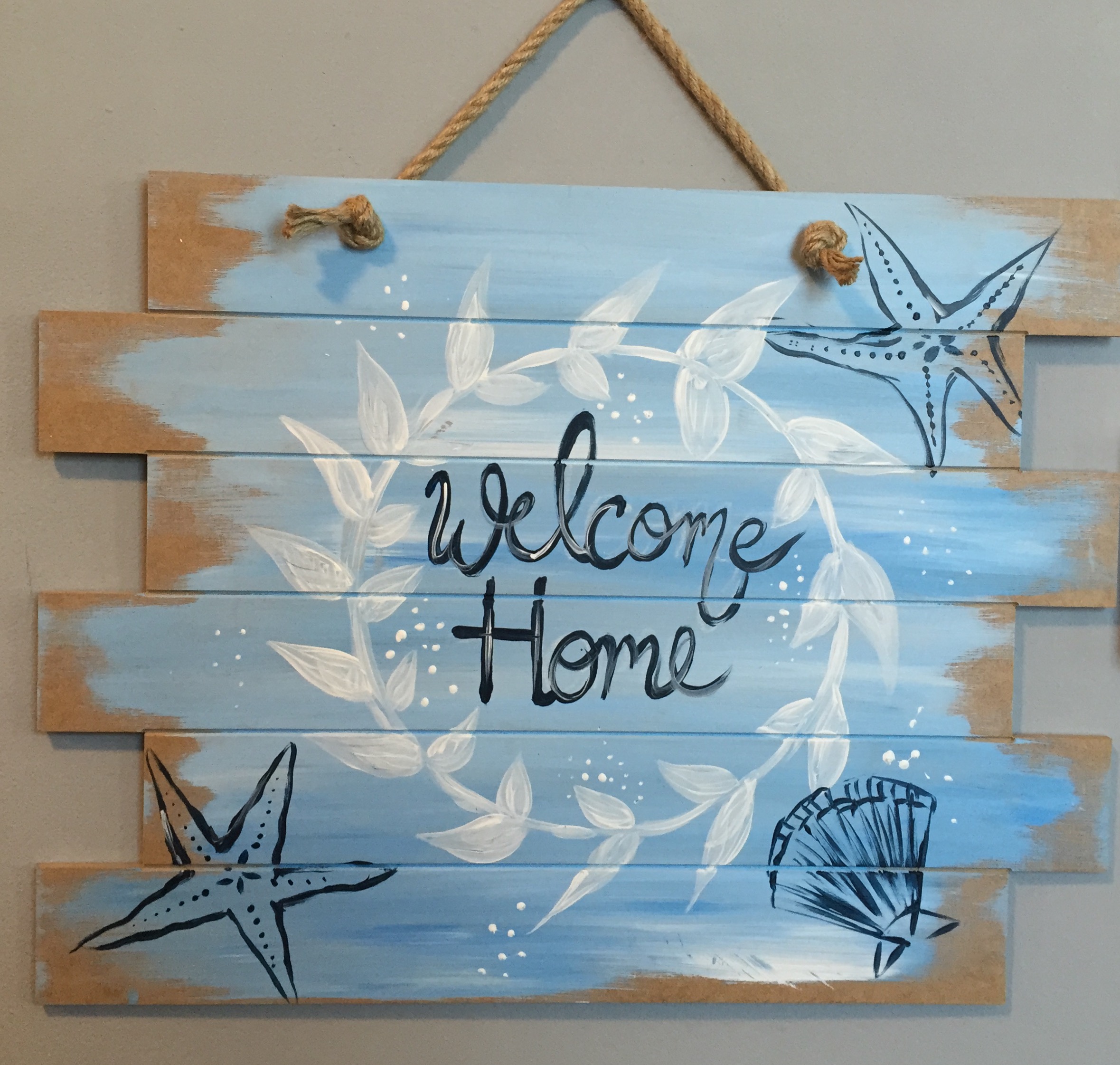 Wood Pallet Sign - Beach Welcome