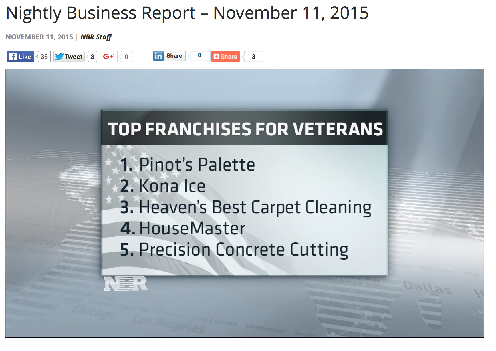 Pinot's Palette Named Top Franchise for Veterans